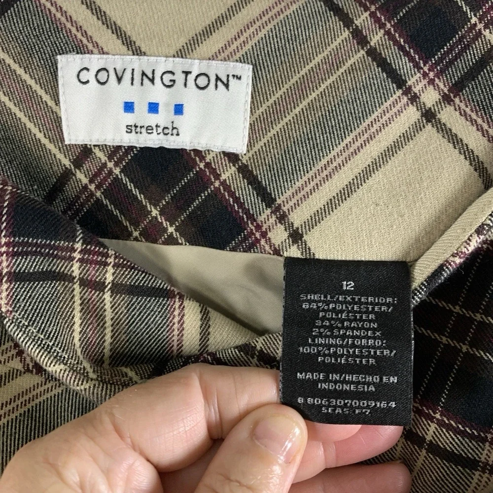 Academia Bias Tartan Plaid Midi Skirt Size 12  Old Money Countryside Heritage